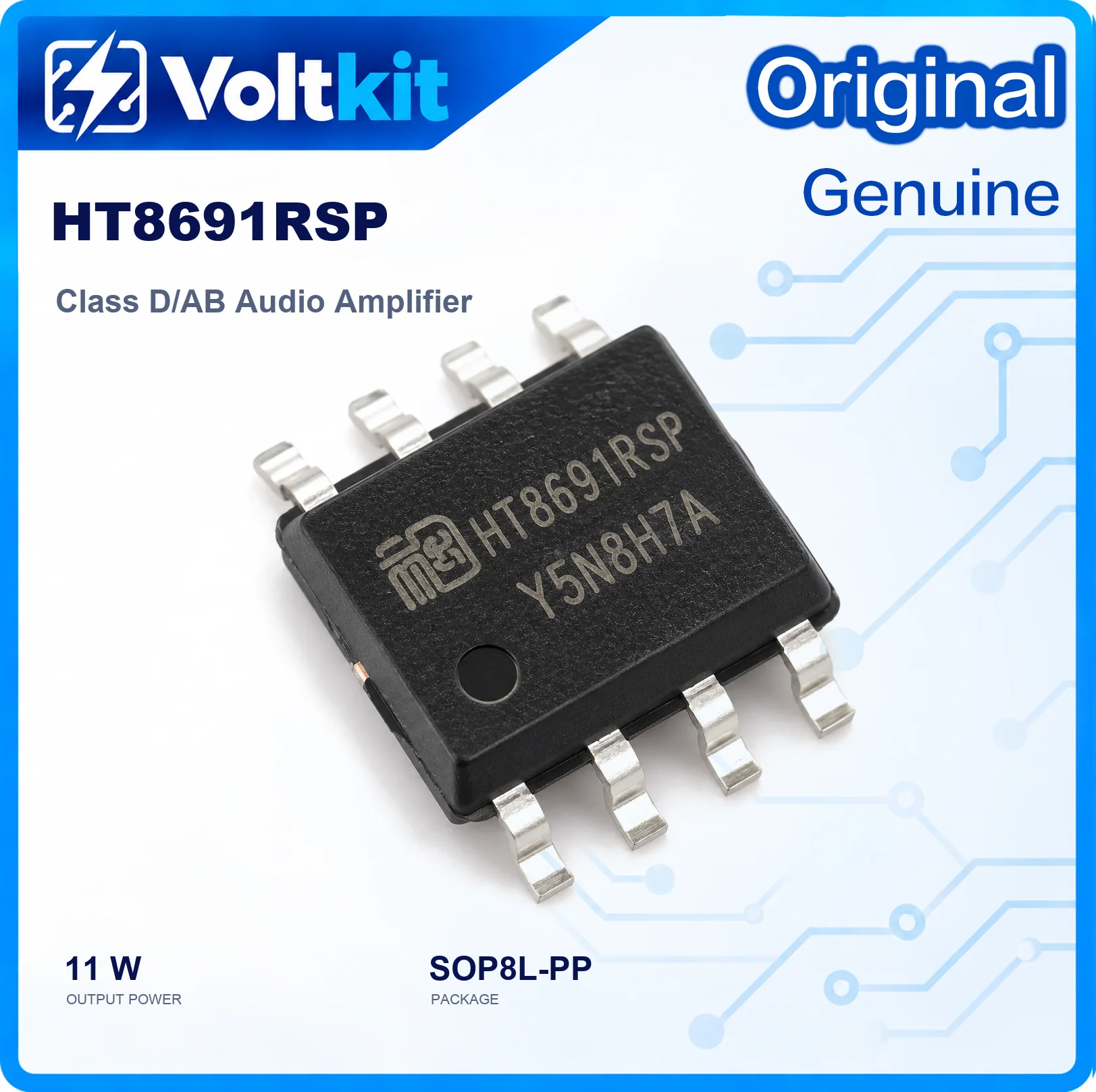 10PCS HT8691SP HT8691 SOP-8 Mono Class D Audio Power Amplifier IC with Built-in Boost