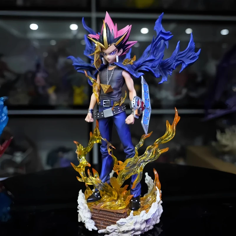 

27cm Muto Yami Yugi Gk Statue Yu Gi Oh Anime Figure 25cm Painted Version Desktop Decoration Gift For Anime Fans