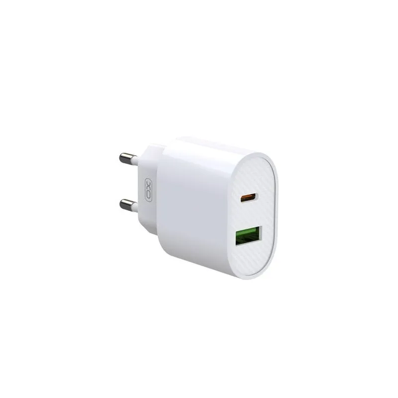 XO L81A power charger type C and USB QC 3.0 20W-quick charge-output with smart protection-Color white XOL81A tintasycartuchos.com