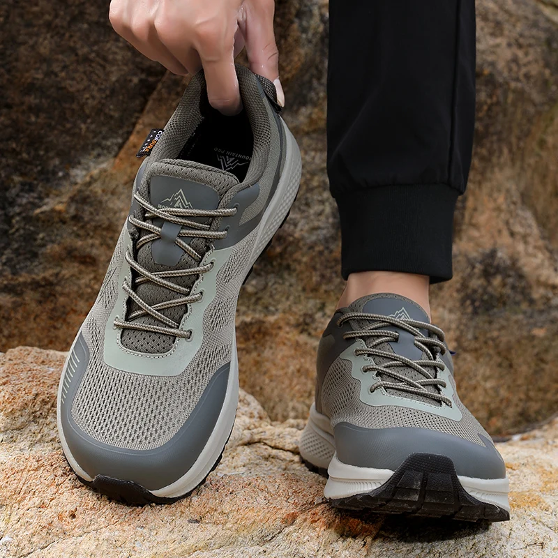 Men's Wide-Fit Walking and Jogging Shoes Comfortable, Versatile Outdoor Lightweight Waterproof Sports Casual Footwear