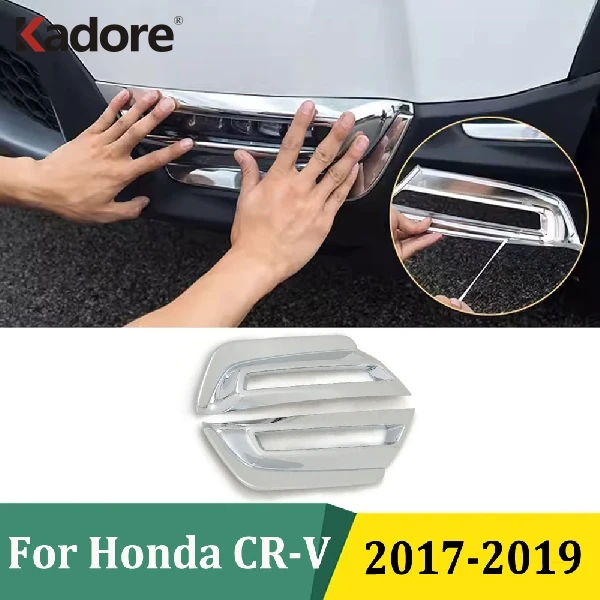 

Для Honda CRV CR-V 2017 2018 2019: хромированные накладки на передние противотуманные фары из АБС-пластика, защитные внешние аксессуары для автомобиля