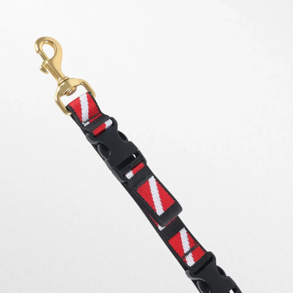 Adjustable Diving Gear Scuba Diving Lanyard Underwater Diving Lightweight Lanyard 360 Degree Rotation Hook For BCD D-ring