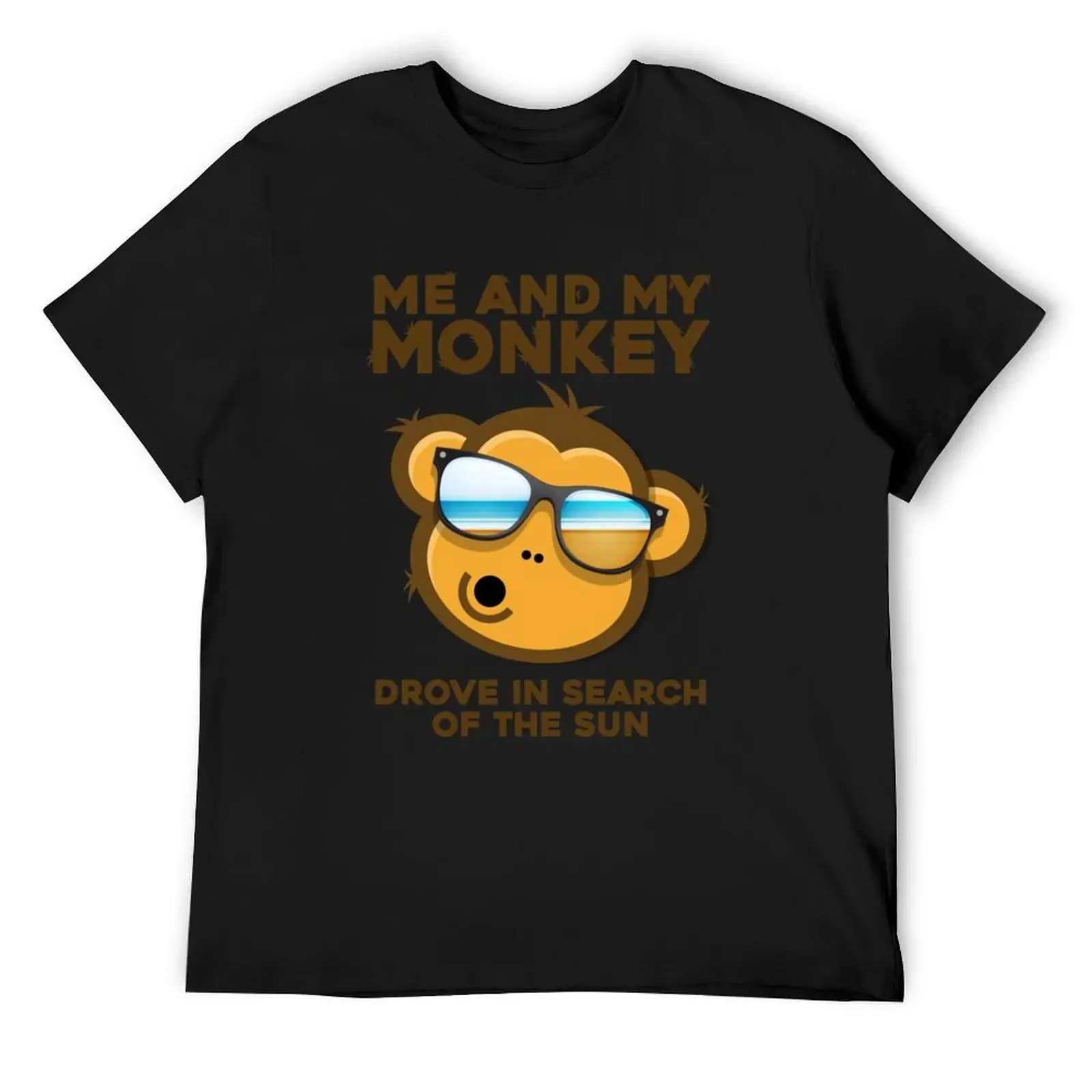 

onkey Sun Humor Me and my Monkey Mind Crazyness T-Shirt Short sleeve tee graphic t shirt vintage Men's t shirts