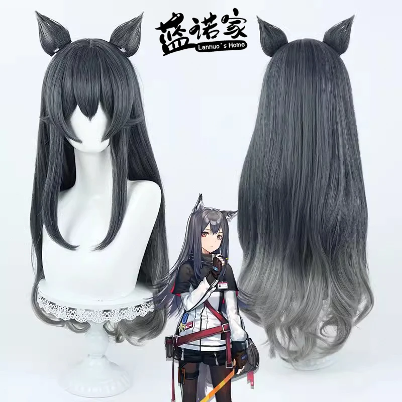 

Anime Arknights Texas the Silent Cos Cosplay Wig Halloween Carnival Party Props Synthetic Hair Heat Resistant Fiber + Wig Cap