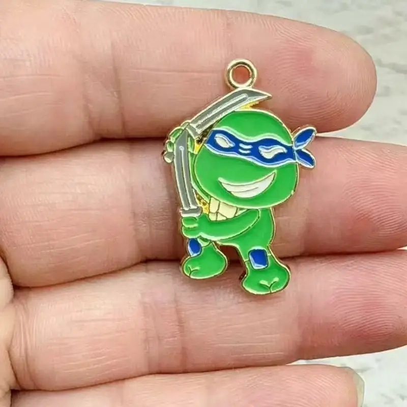 10Pcs Cute Cartoon Enamel Charms for DIY Earrings