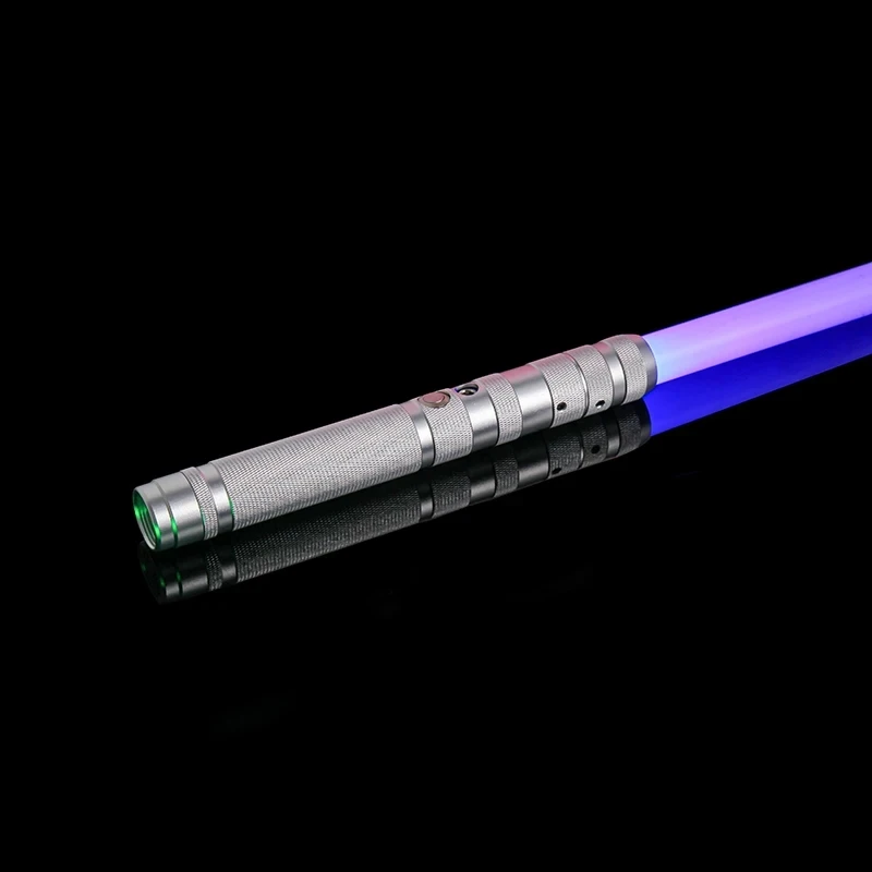 RGB Metal Little Lightsaber 2 In 1 16colors Fonts Laser Sword Cosplay Prop Heavy Dueling Sabre De Luz For Children Toys