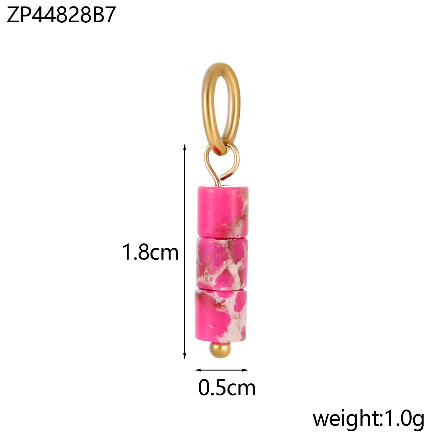 CARLIDANA New Style Natural Stone Smooth Pendant Gold Plated Natural Stone Charm Pendant for DIY Necklace and Bracelets Jewelry