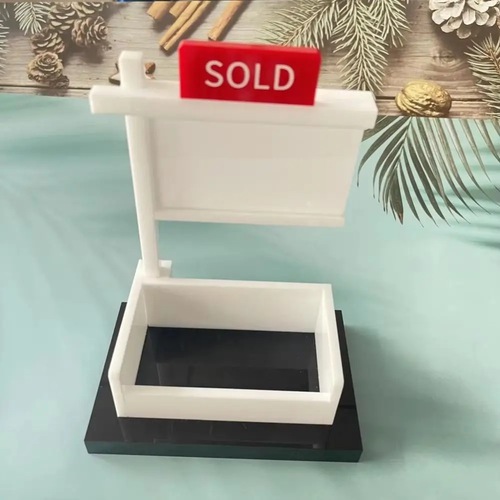 

Sold Sign Real Estate Business Card Holder Wood Removable Business Card Rack Easy To Install Space Saving Name Card Organizer