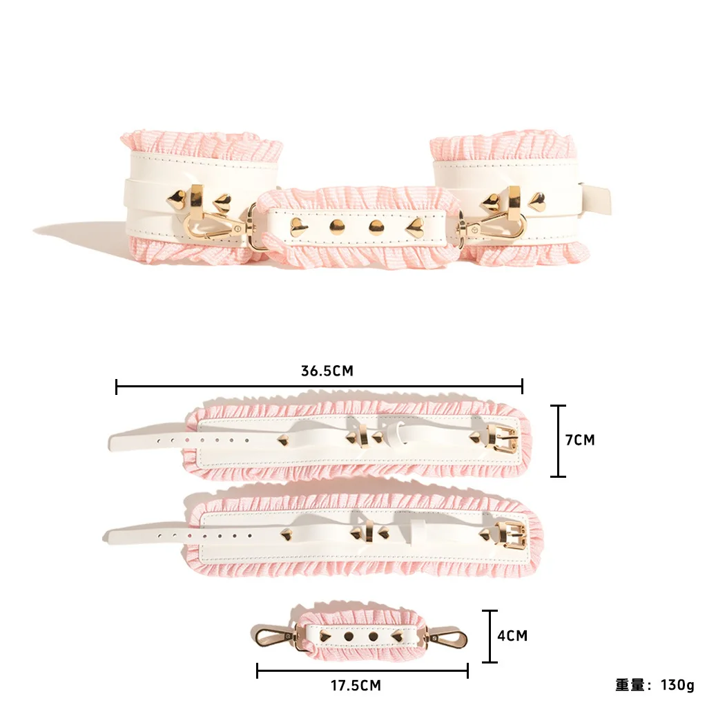 6PC-SET مجموعة الجنس الدانتيل خادمة SM الدعائم أصفاد ملزمة الجنس أدوات مساعدة لوازم الكبار #5