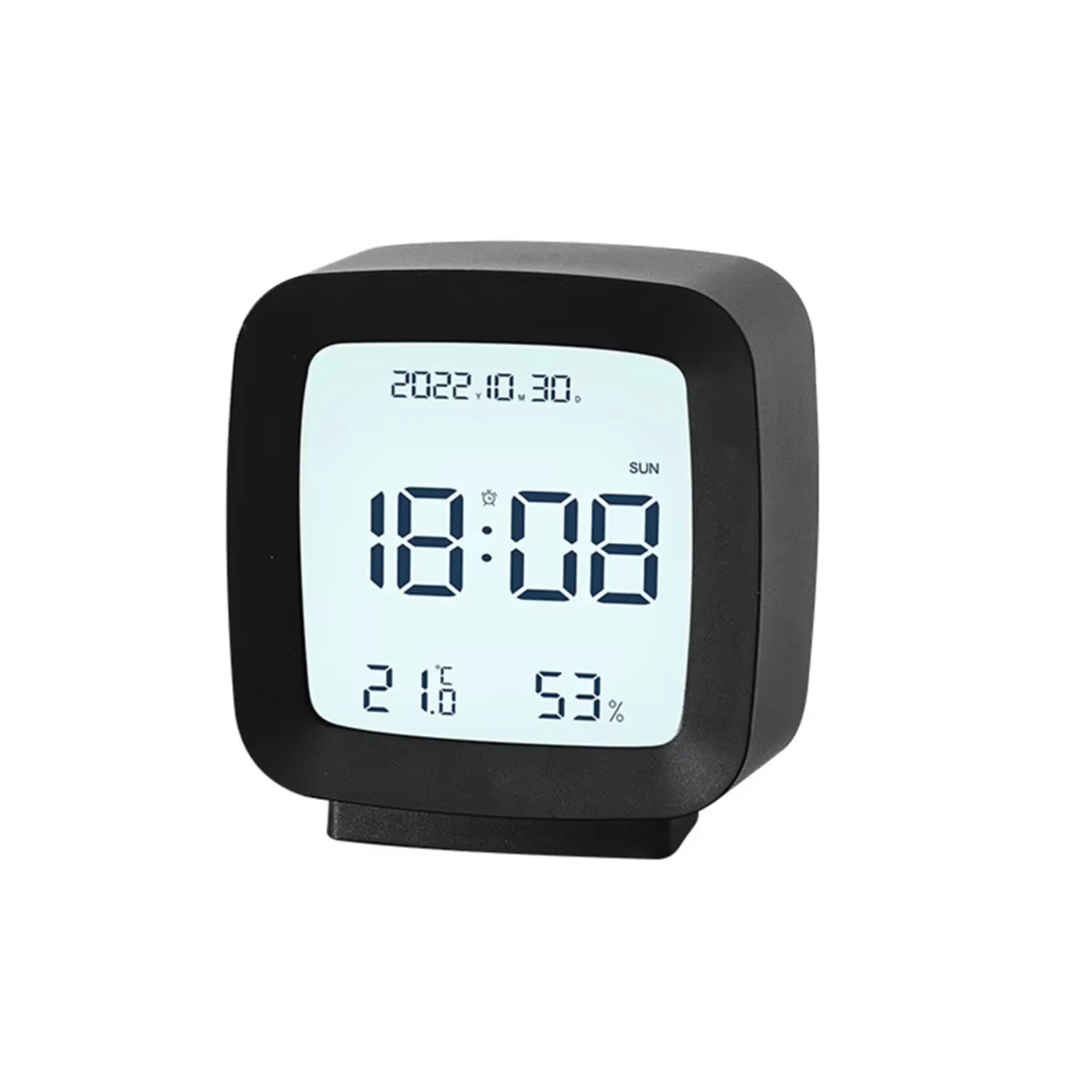 Digital Alarm Clock Battery Operated,Desk Clocks With Temperature,Humidity and Date Calendar Alarm Clock  Bedroom,Office Clock