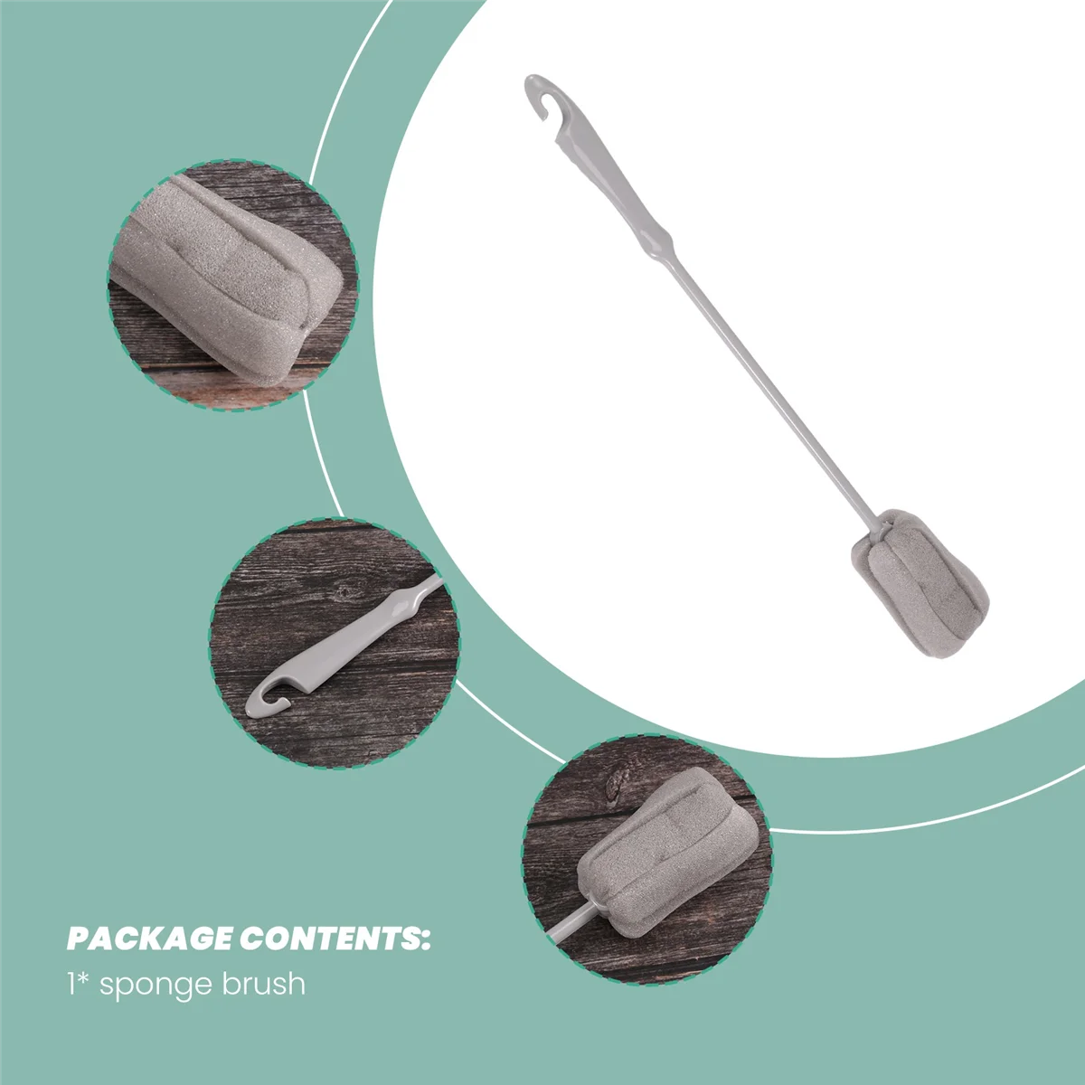 定性 1Pc スポンジブラシ牛乳瓶カップガラス洗浄クリーニングキッチンクリーナーツールカップクリーニングブラシプラスチックロングハンドル