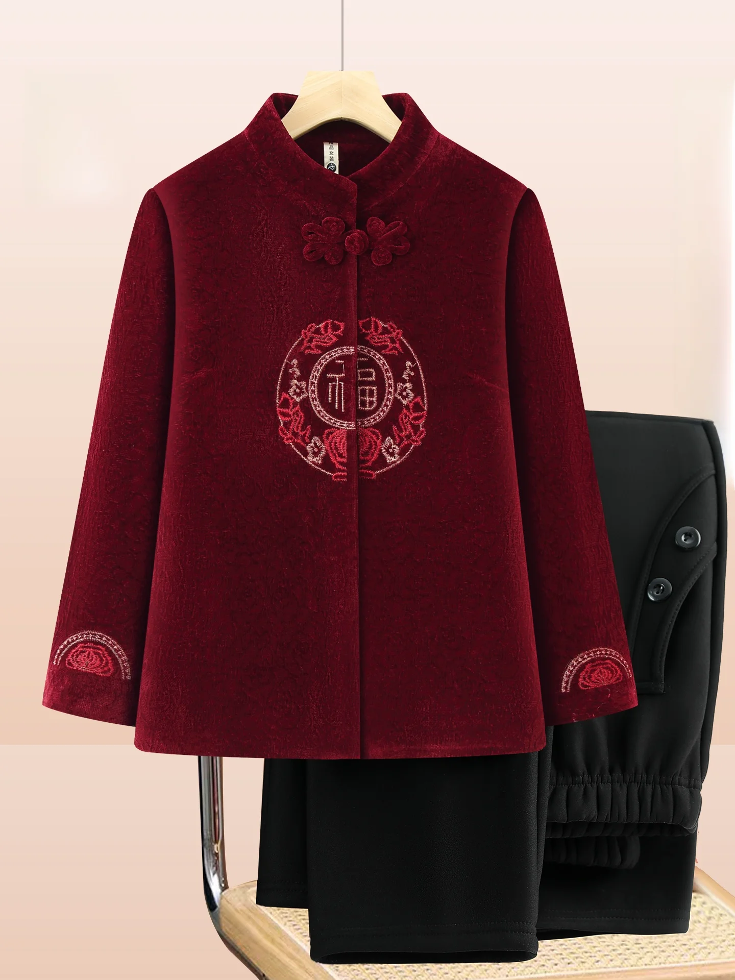 thiened-fce-winter-coat-for-ly-women-traditional-chinese-sle-long-pants-stand-collar-button-closure-jaet