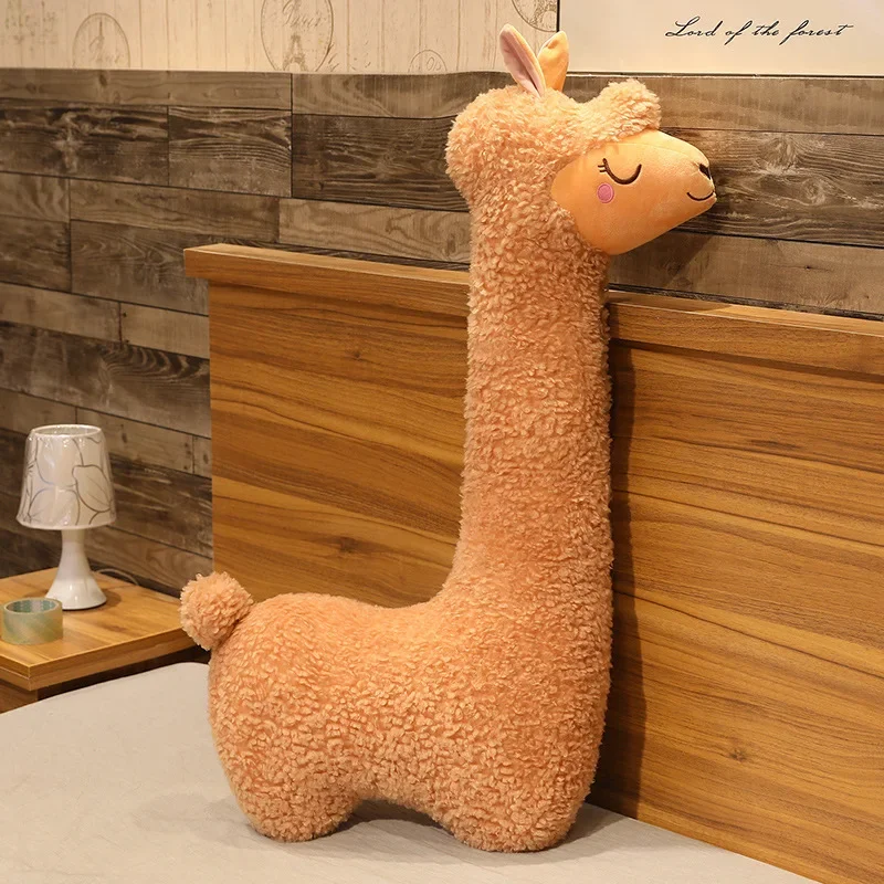 Lovely Alpaca Plush Toy Japanese Soft Stuffed Cute Sheep Llama Pregnancy Sleep Pillow Pregnant Kawaii Room Bed Decor Child Gift