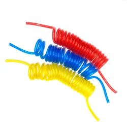 Flexível espiral combustível tubo tubo, vermelho amarelo azul cor, espiral, retrátil para RC gás avião, cobra tipo, 1pc, 5x3mm