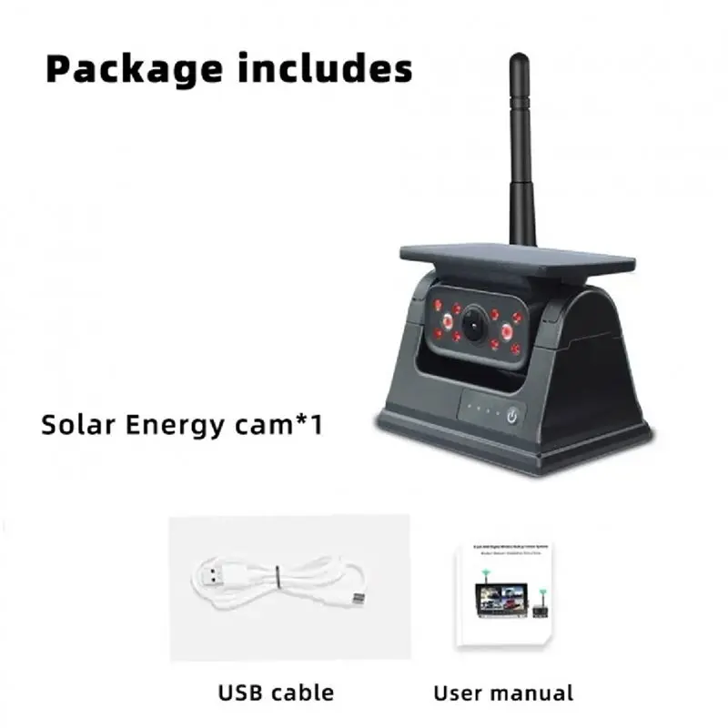Magnetic Base Wifi Solar Wireless Backup Camera AI Blind Spot Alarm For Bus Front Rear View For IOS Android EU Plug