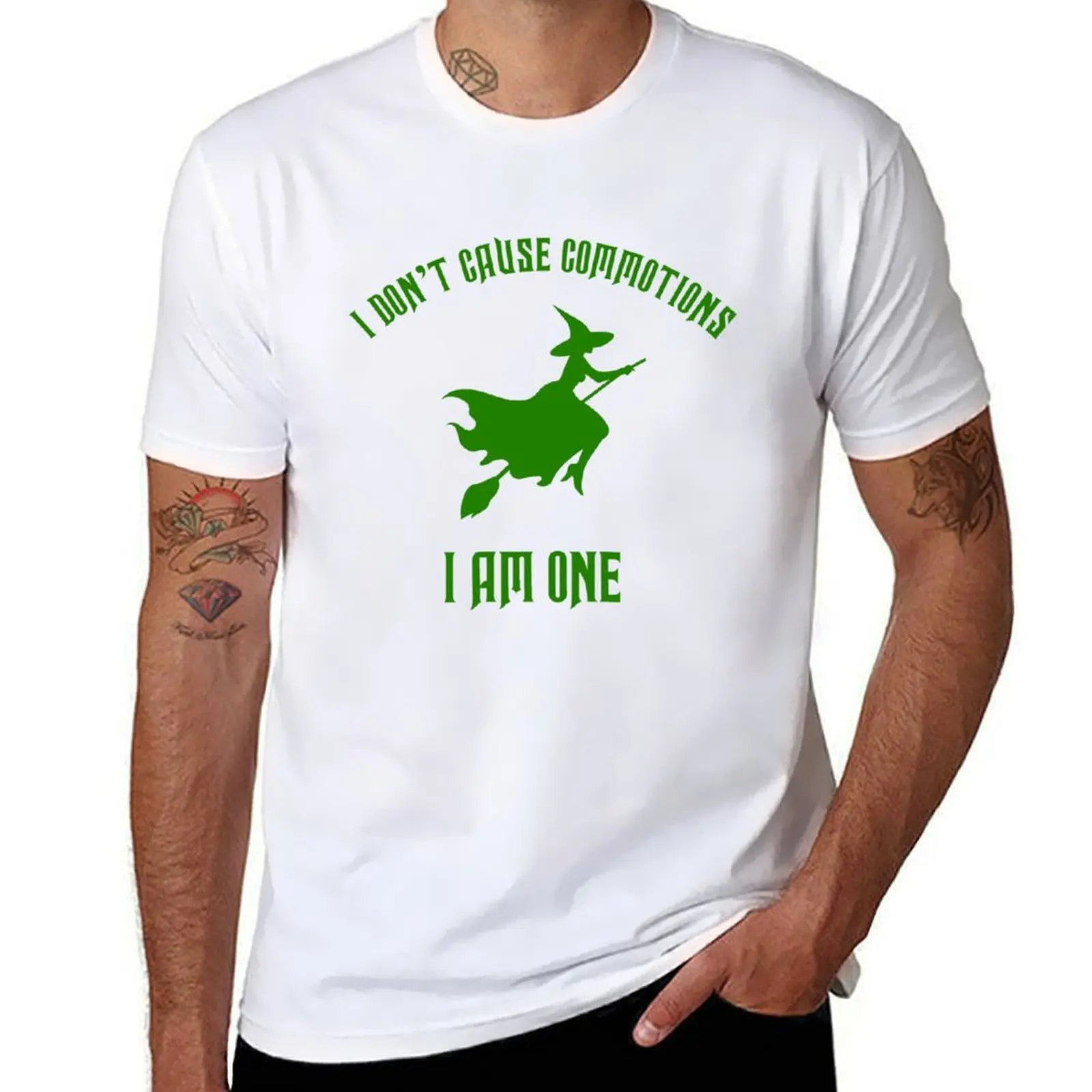 

I Don't Cause Commotions, I Am One T-Shirt t shirts for man cotton funny t shirts for man pack white T-Shirt