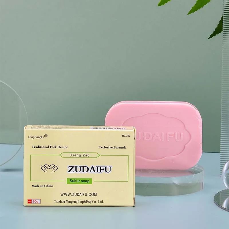 Zudaifu Sulfur Soap Cleanser Oil-Control Cure Face Whitening Sulfur Soap Skin Peel Cleanser Handmade Soap