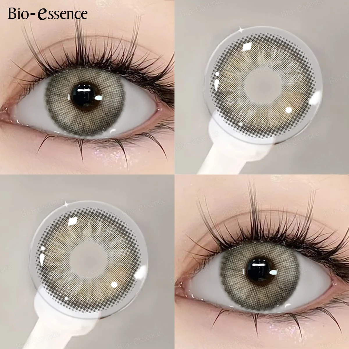 Bio-essence 1 Paar natürliche Farbkontaktlinsen, koreanische braune Linsen, Beauty Fashion, graue Linse, blaue Linsen mit hochwertiger Linse – Detail 19