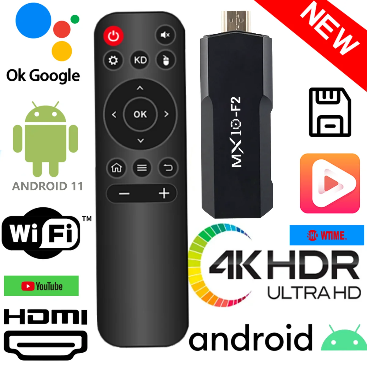 tv sticks 1gb 8gb 1 unit android 2024 stb mx10 F2 tv box android