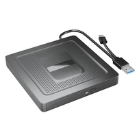 External CD DVD Drive USB 3.0 Type-C CD Burner External Optical Drive Free Drive DVD CD Player For PC Laptop