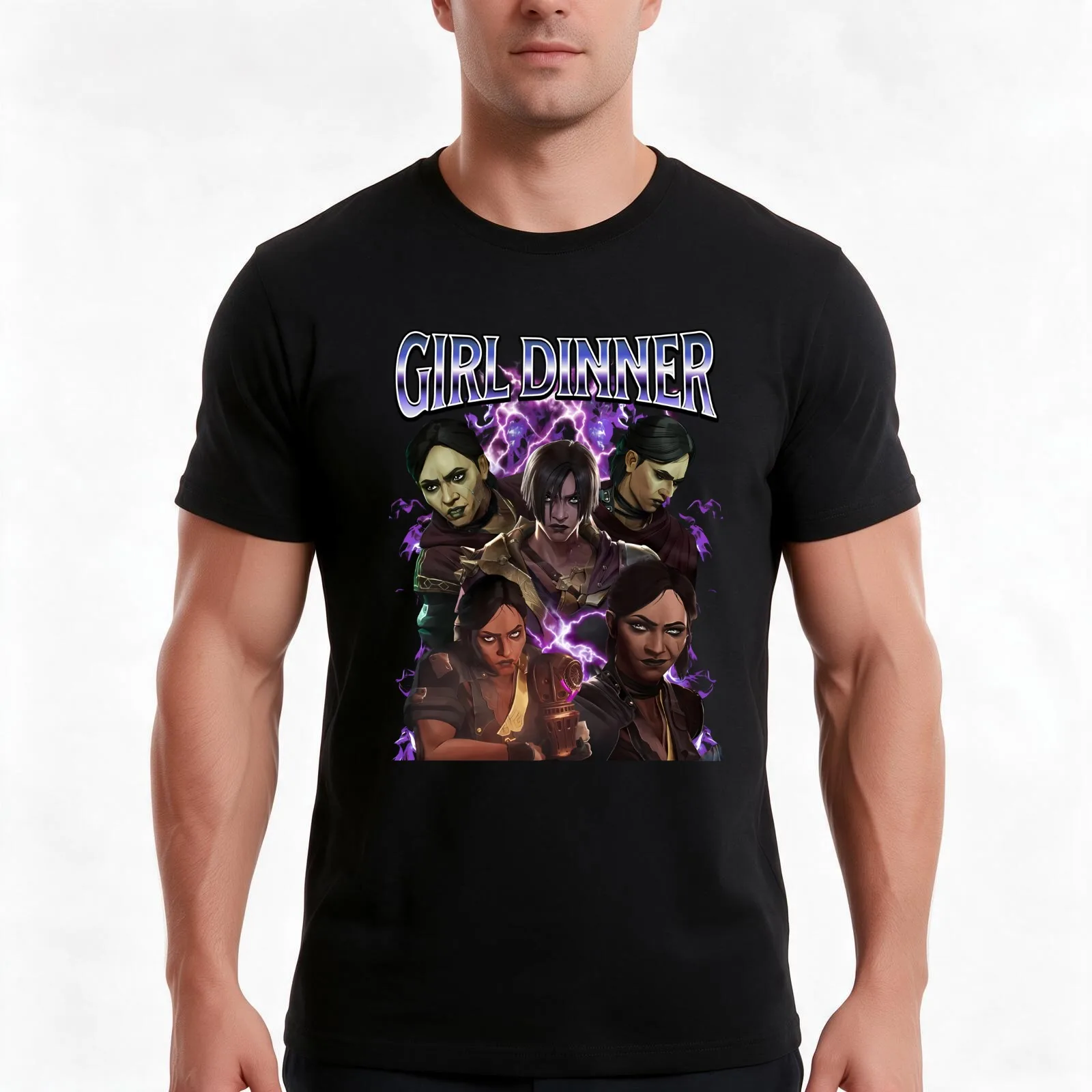 Sevika Arcane Movie Character T-Shirt, Cool Short Sleeve T Shirt, Loose Casual Summer Unisex Top