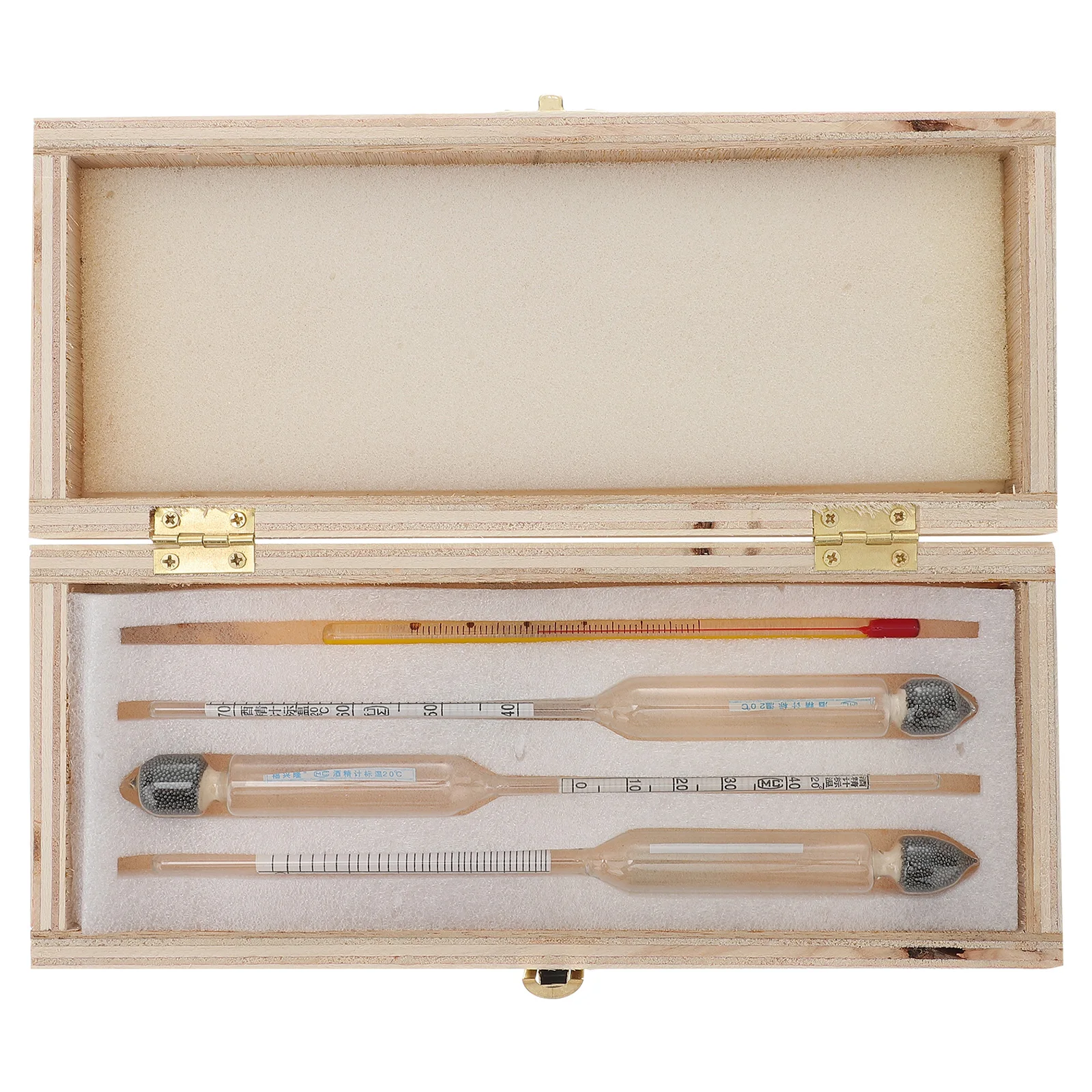 

4pcs Alcohol Meter Hydrometer Liquor Distilled Tester Transparent Glass Beer Brewing Equipment Kitchen Bar