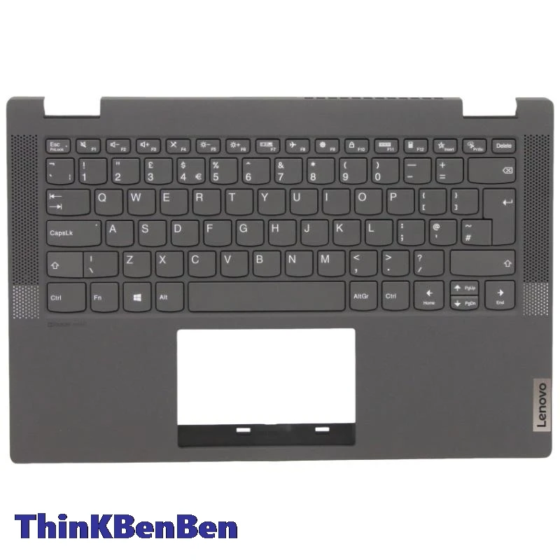 

UK English Keyboard Gray Upper Case Palmrest Shell Cover For Lenovo Ideapad Flex 5 14ITL05 14ALC05 14ARE05 14IIL05 5CB1C33380