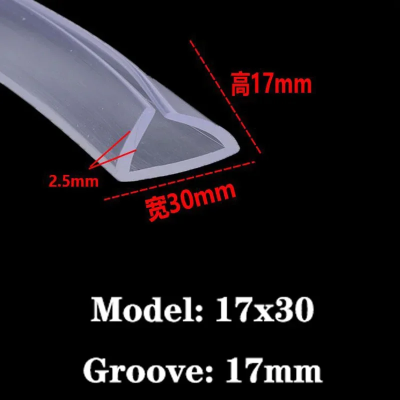 Groove 0.5mm-35mm Rubber Edging Sealing Strip Transparent U Type Protector Shield Glass Metal PVC Plastic Cut-resistant Hand