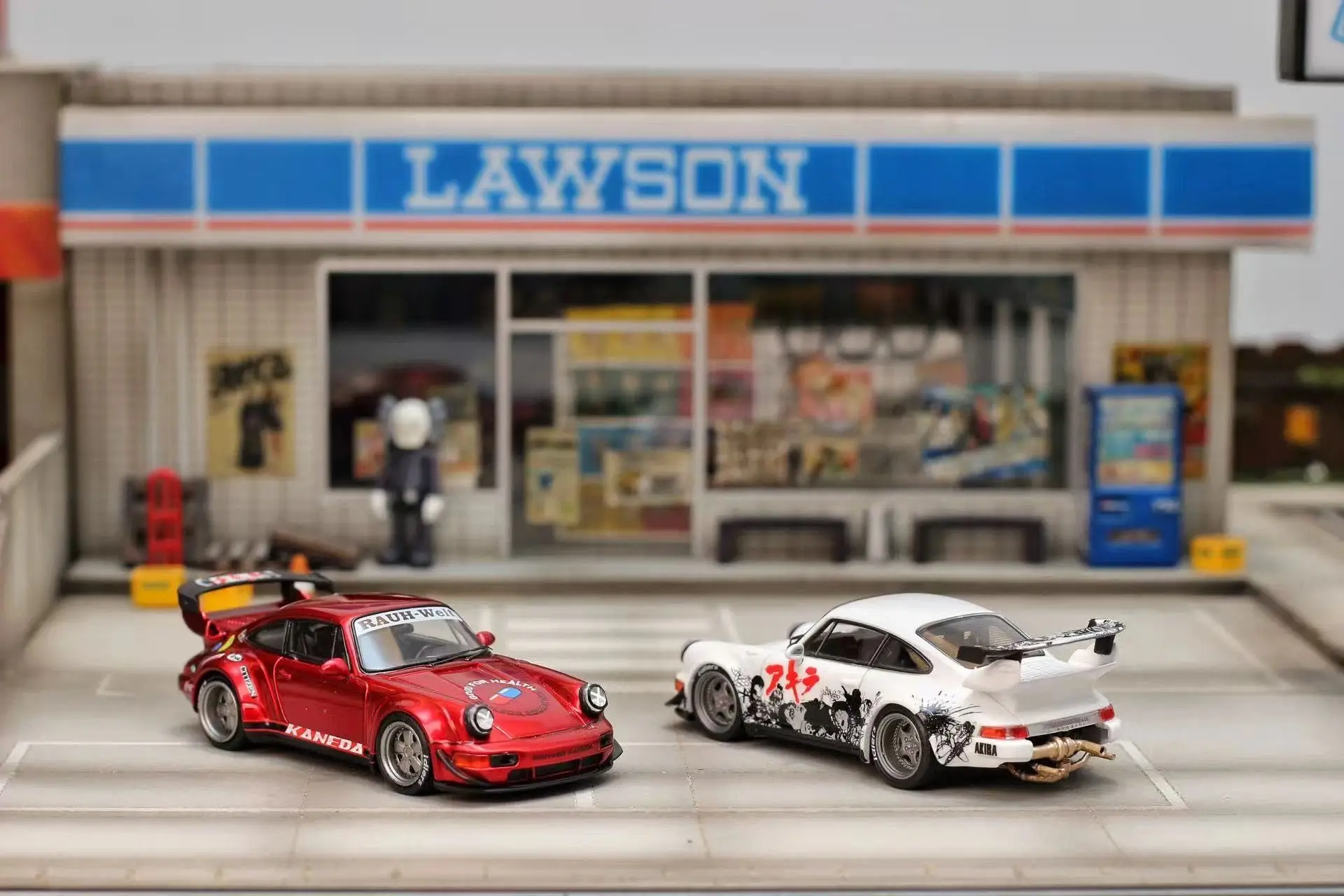 Vorbestellung SW 1/64 für RWB 964 Akira Livery Classic Sports Diecast Modellauto Miniatur Limited Collection Spielzeugfahrzeugmodelle