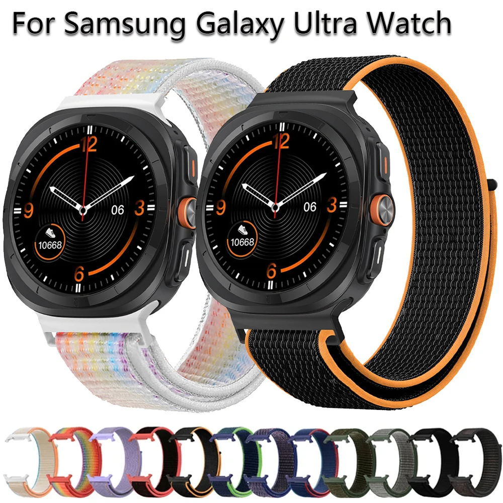 Nylon loop Strap For Samsung Galaxy Watch Ultra 47mm Breathable Bracelet Watchband for iWatch Galaxy 7 Ultra Band Accessories