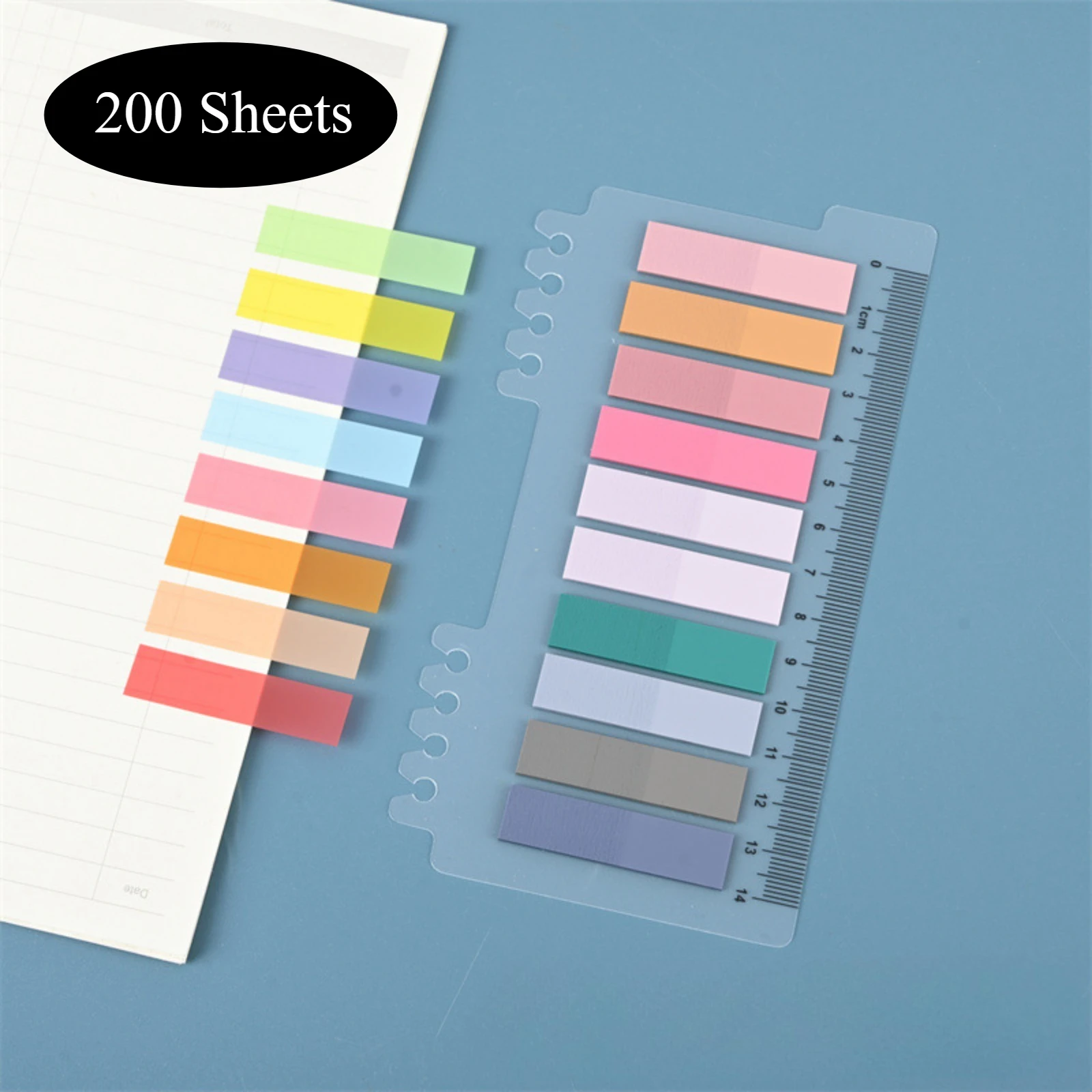 Color Series Self Adhesive Memo Pad, Sticky Notes, Bookmark, Point It Marker, Sticker Paper, Office, School Supplies