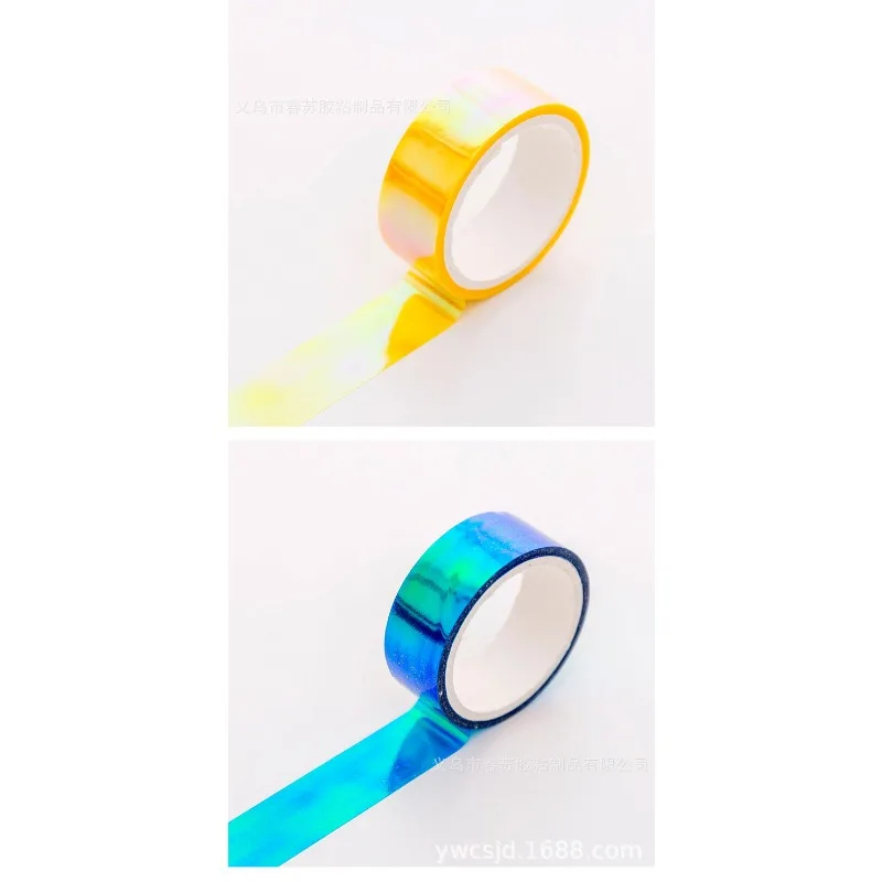 5Rools Washi Tape Cool Color Hand Account Decoration Rainbow Tape Laser Gradient Tape Student Hand Account Material Sticker