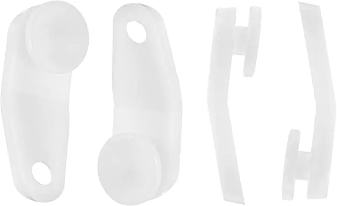 Curtain Track Glider Hooks White Plastic Curtain Rail Track Hooks Slider for Window and Shower Curtain, 50 Pieces