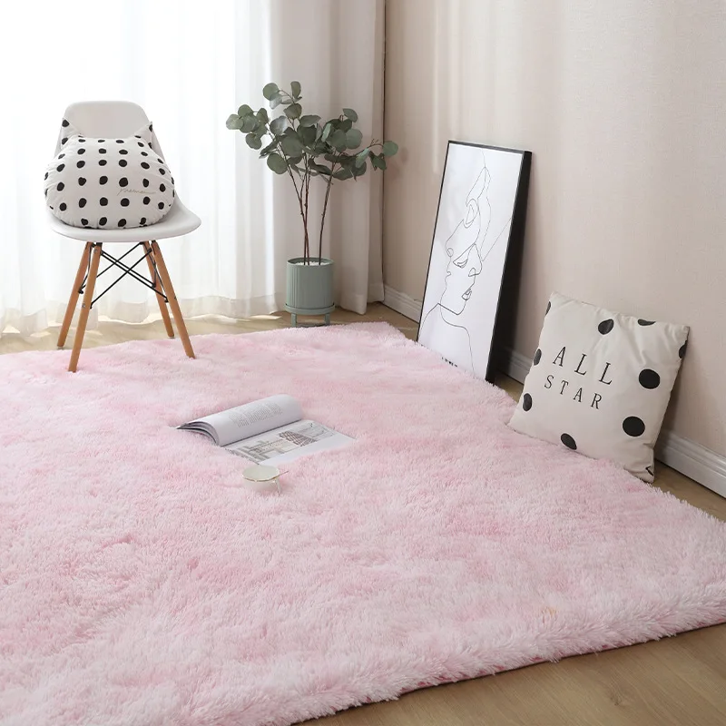 Tie Dye Gradient Carpet Home Living Room Silk Carpet Bedroom Full Floor Mat Manufacturers Directly for the Home Balcony Mat