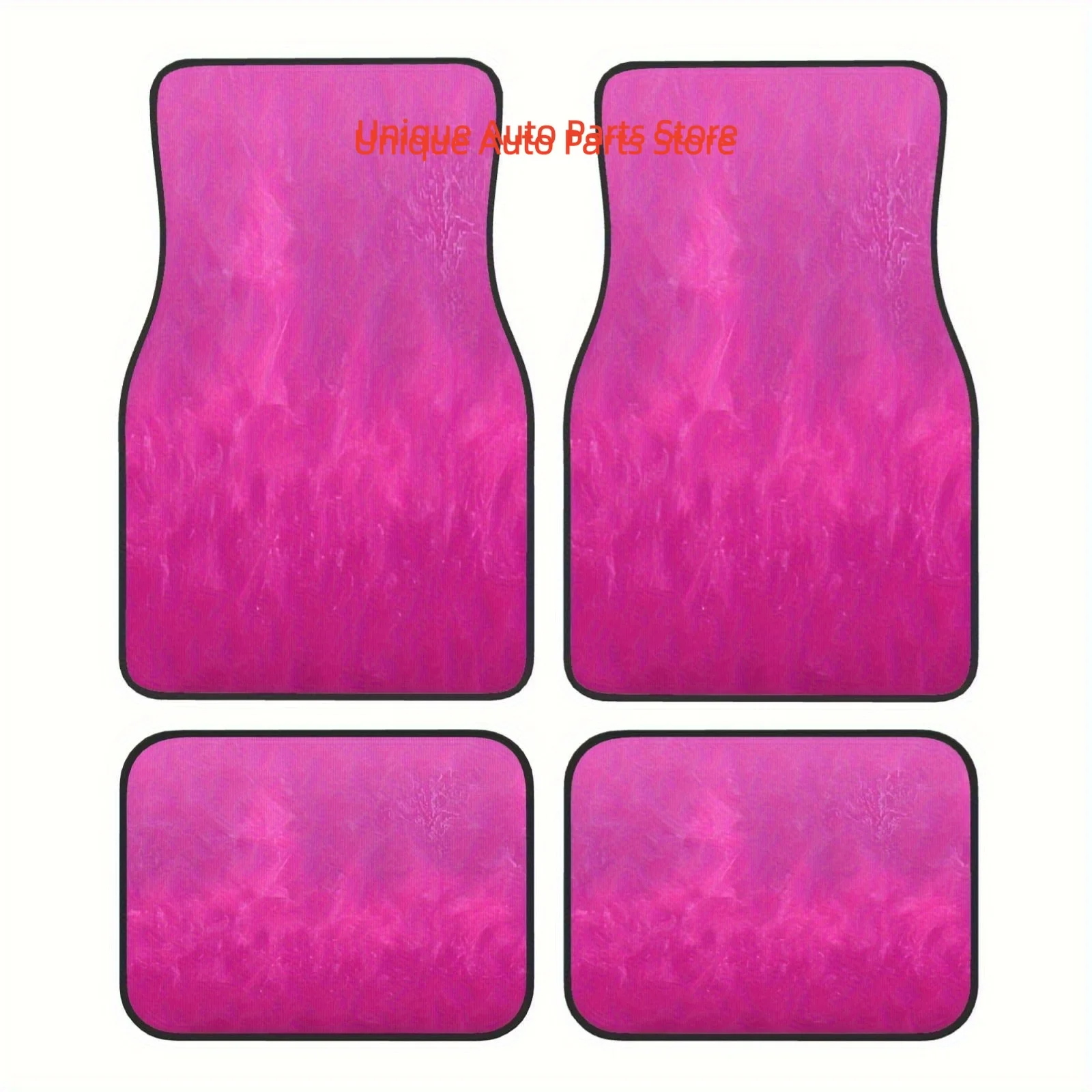 4pcs Pink Square Printed Car Mats- Suitable for All Models Of Sedans And Suvs- A Perfect Gift for Both Men And Women. A Multifun