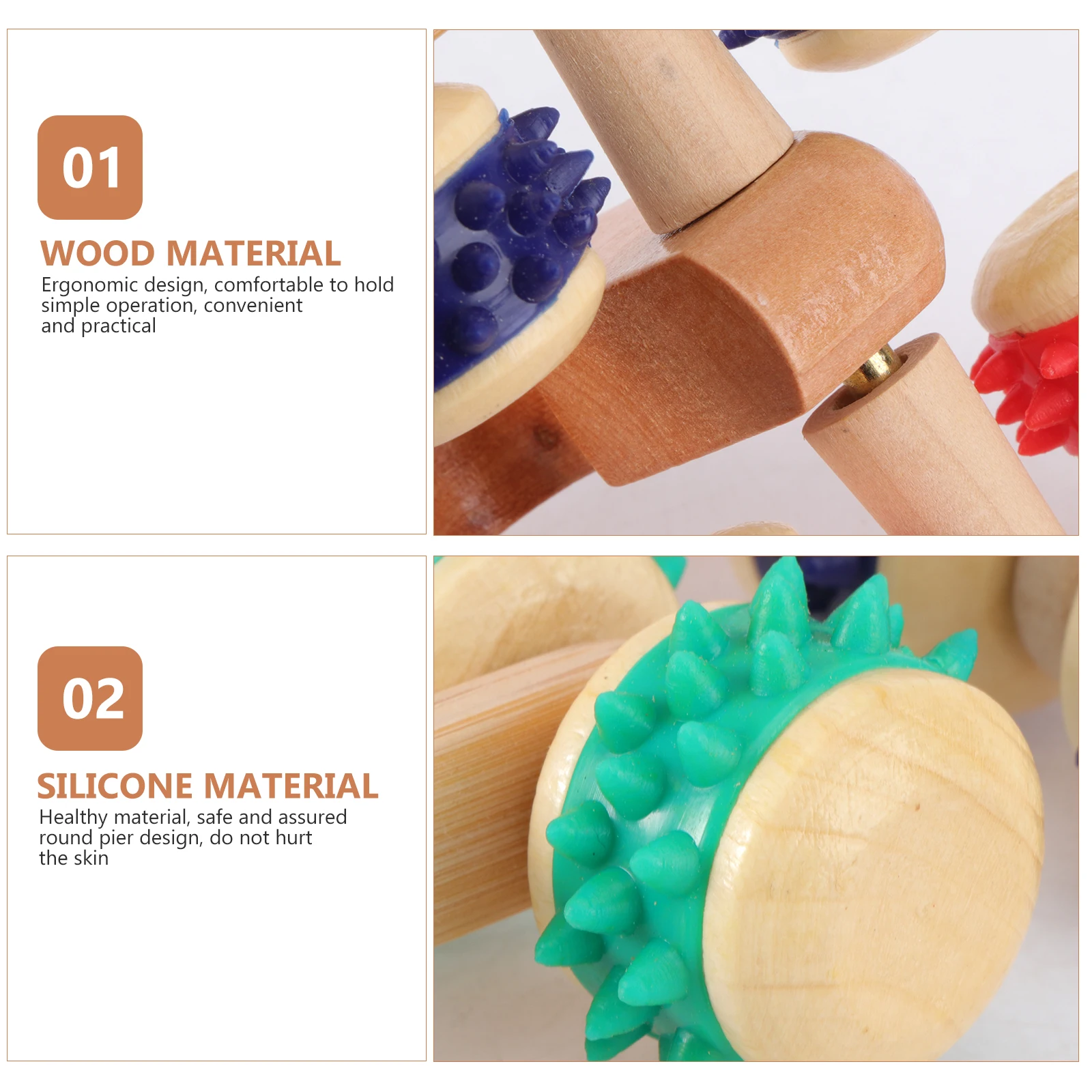 

1pc Full Body Massager Roller Portable Lightweight For Home Travel Handheld Slimming Roller Body Handheld Massager