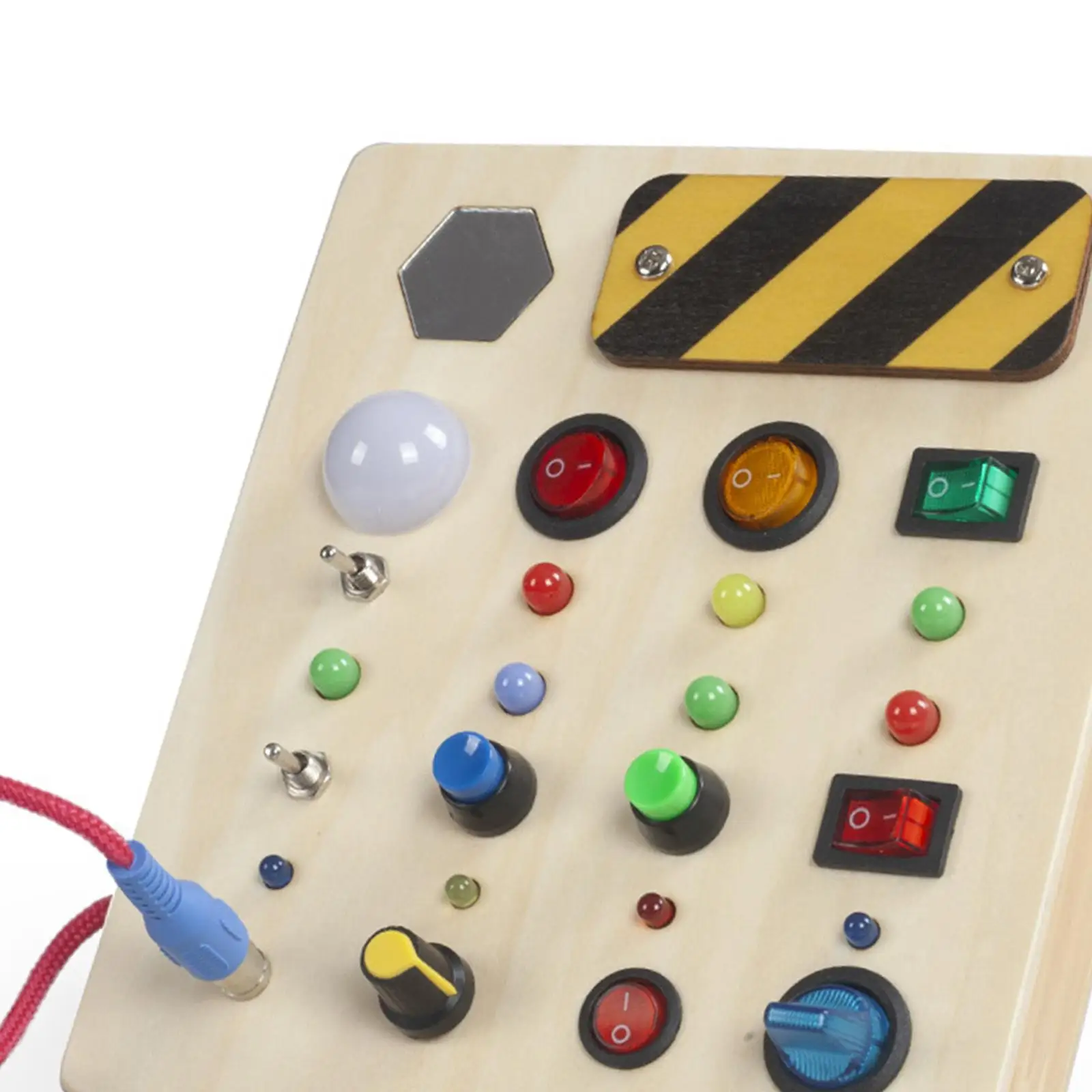 Placa ocupada montessori com chave de fenda interruptor de educação infantil luz sensorial