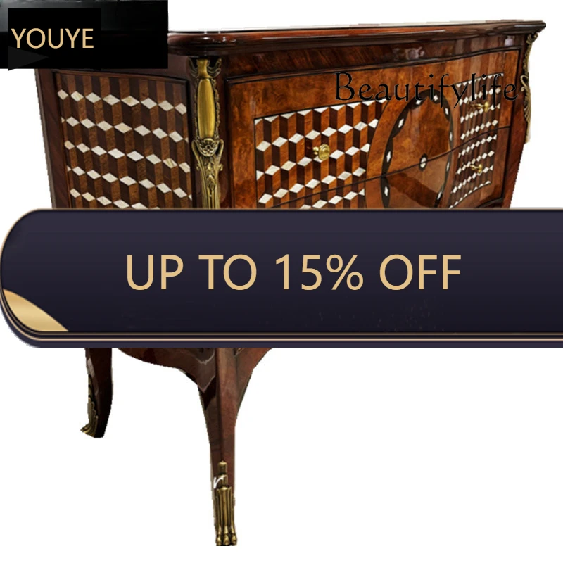 

Тумба-буфет для столовой в стиле лайт-люкс, элитная тумба из вишневого дерева премиум-класса, пристенная, в дизайнерском стиле X