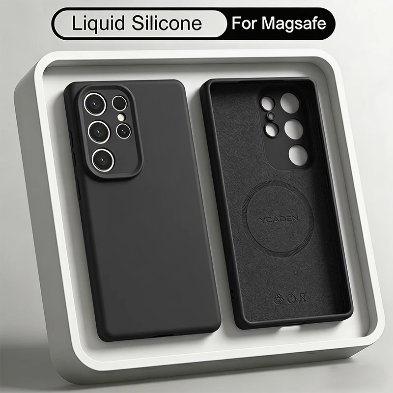 Magnetic Liquid Silicone Soft Phone Case For Samsung Galaxy S26 S25 S24 S23 Ultra S23 S22 Plus A56 A16 A55 A54 For Magsafe Cover