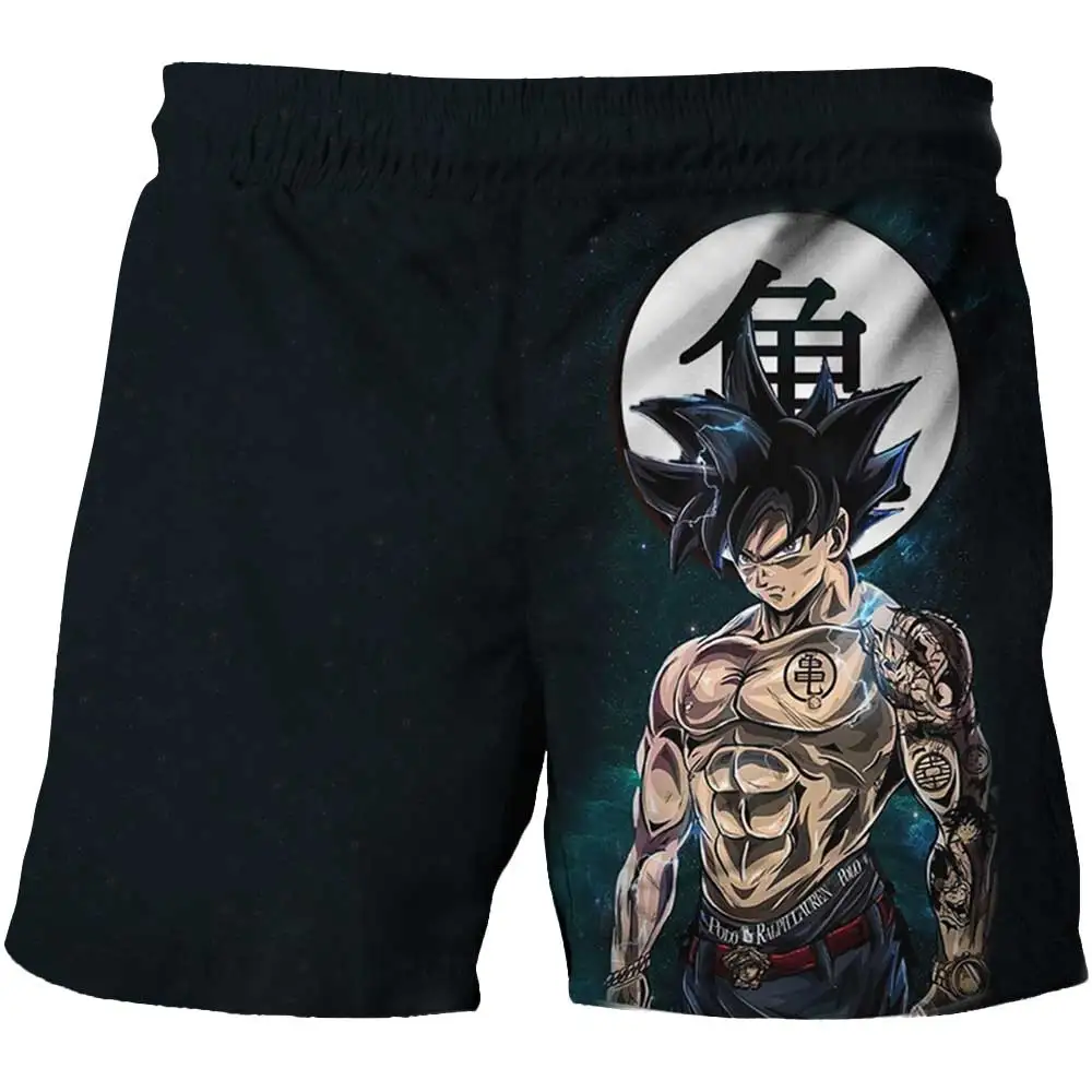Children\'s Dragon Ball Z Goku Girls Boys Summer Harajuku Beach Shorts Kids Bottom Trousers Anime Shorts 3D Print Soft Sports