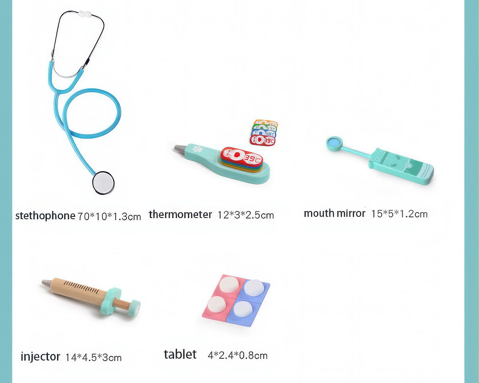 子供用木製お医者さんセット、キッズごっこ遊びおもちゃ、医療キット、男の子と女の子のための病院ごっこ遊びおもちゃ