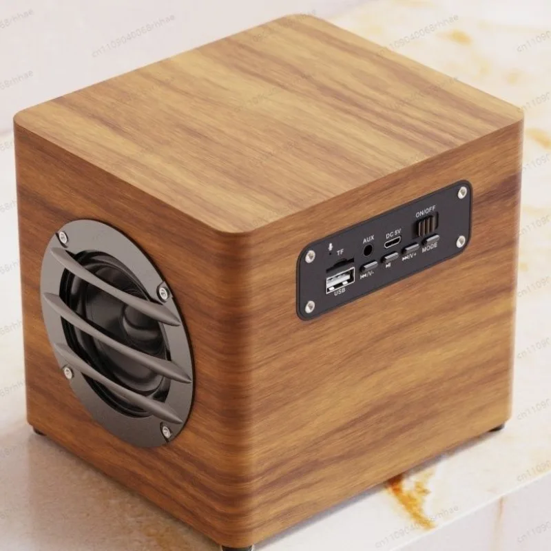 Retro Bluetooth Speaker Wooden Audio Mobile Phone Laptop Desktop Computer TV Speaker Wooden Subwoofer