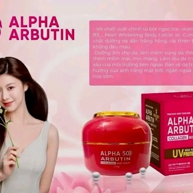 250g Thailand Alpha Arbutin 3 Plus Collagen White Body Skin Lightening Brighten Reduce Dark Skin Blemishes SPF50++ UV Proection