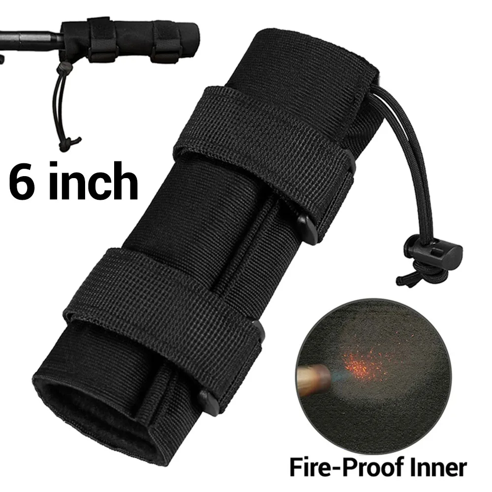 15cm Suppressor Cover Heat Resistant Suppressor Wrap Sleeve with Burn Proof Fiber Barrel Protector Cover Heat Resistant