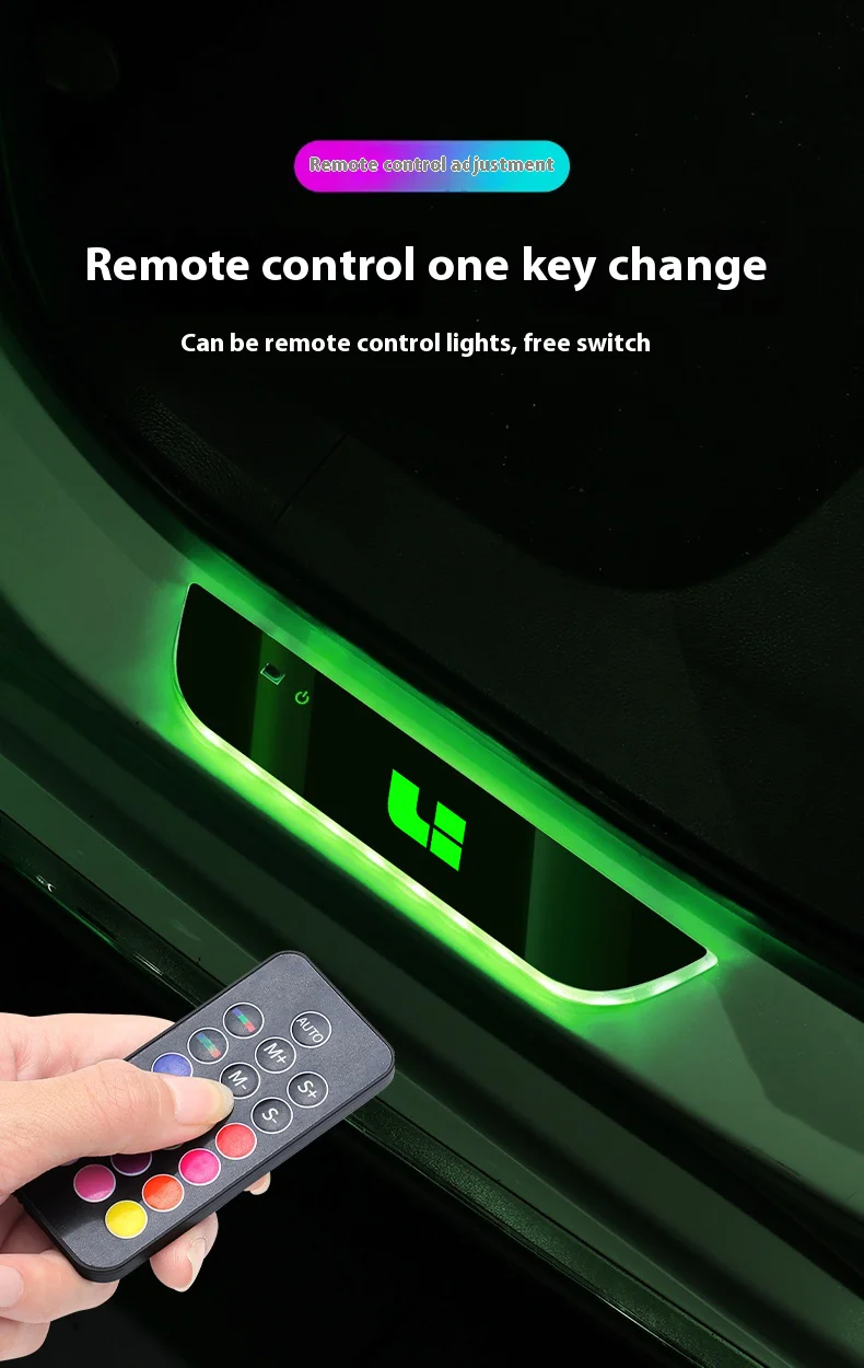 Car LED Wireless Threshold Light For LEADING IDEAL One Li Auto L9 L6 L8 L7 Mega i8 Automobile Threshold Light Accessories