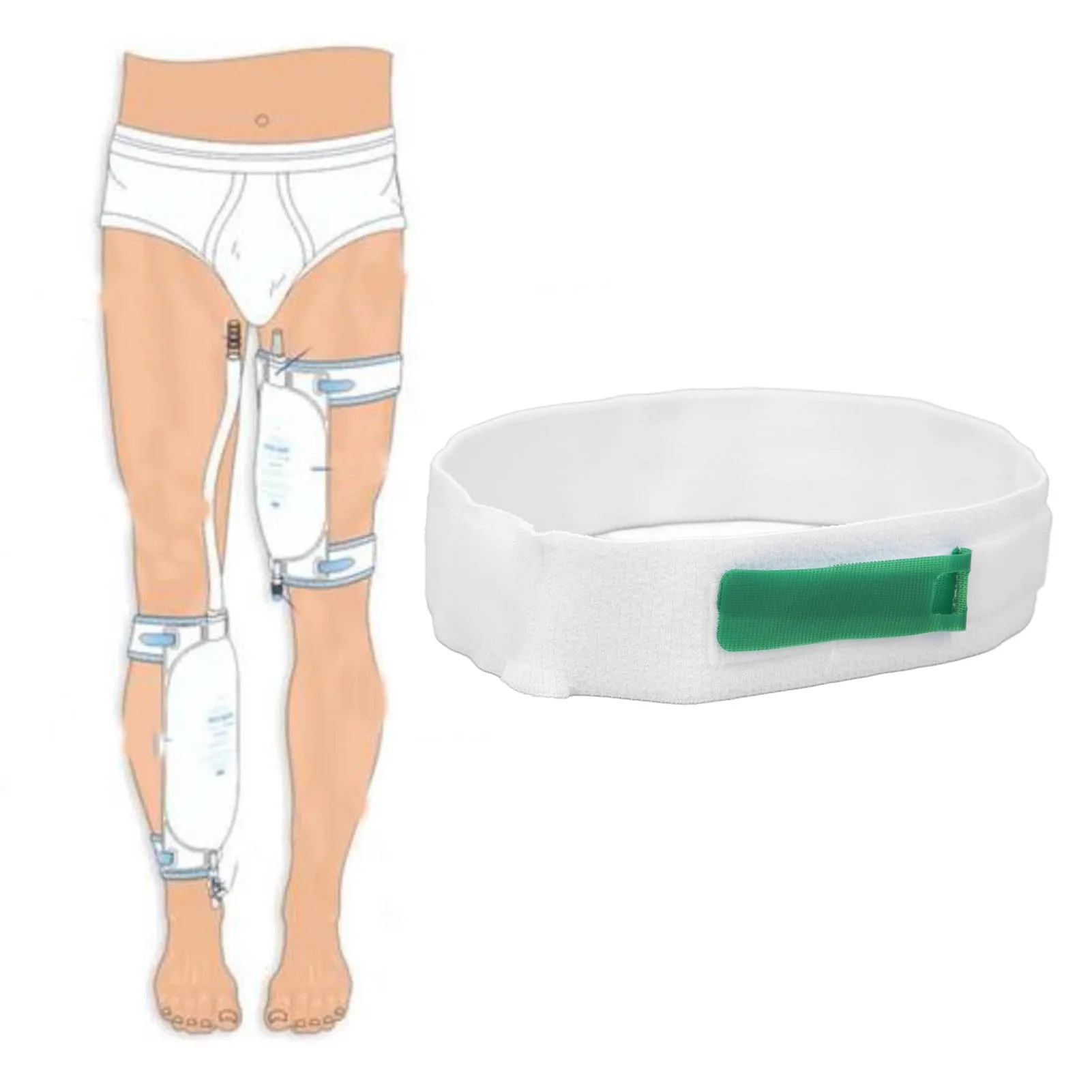 Catheter Leg Bag Holder Stabilization Device Slip Resistant Adjustable Urinary Drainage Tube Holder Urine Bag Leg Holder Starp