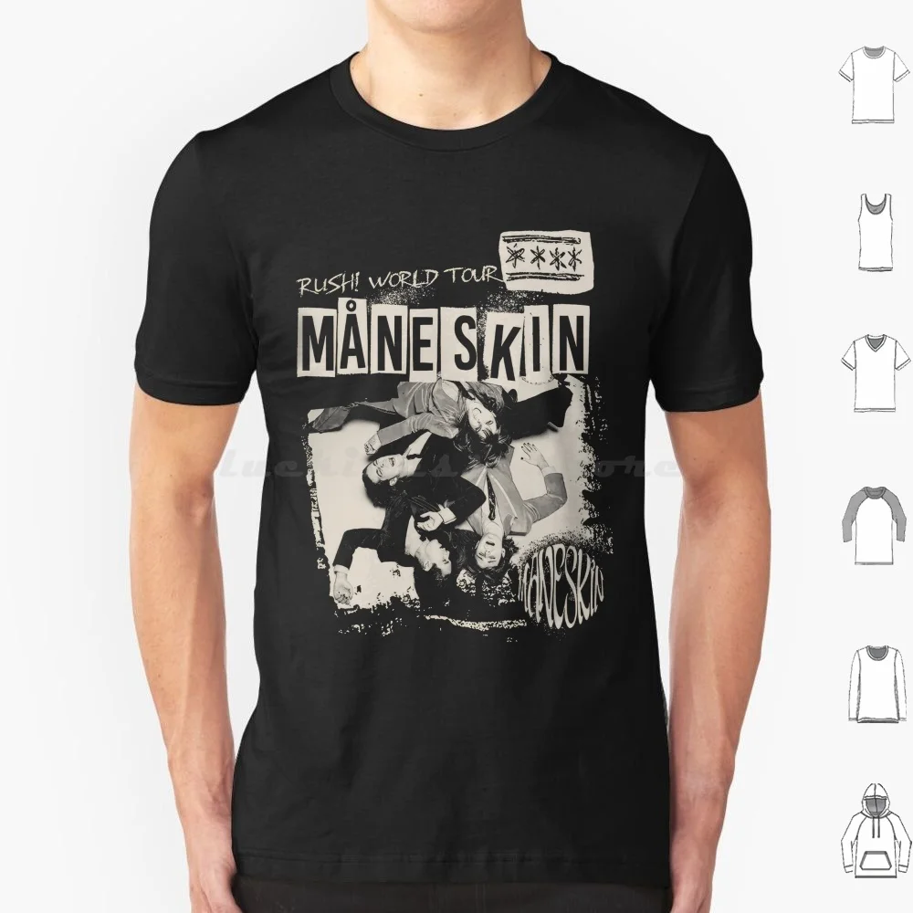 تي شيرت عتيق للرجال والنساء ، فرقة موسيقية ، روك رول ، إيطاليا ، جولة عالمية بديلة من المانسكين ، جولة راش ، أطفال ، 6XL ،