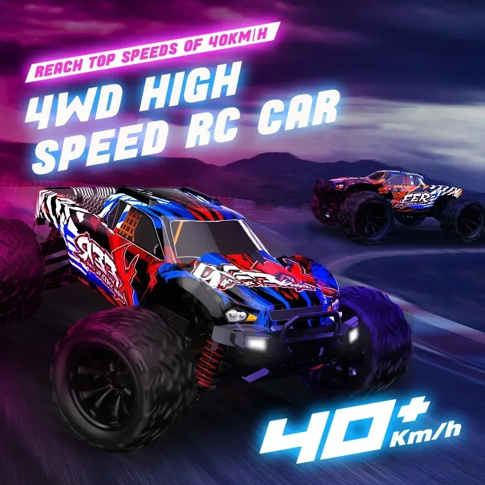 1:16 Dual Motor RC Car 4X4 Off Road 40Km/H High Speed Remote Control Car Drift Monster Truck Toys with LED 2.4G for Adults Kids