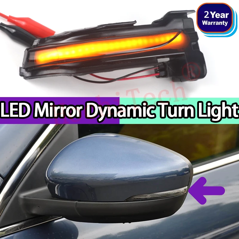 

Dynamic Turn Signal LED Rearview Mirror Indicator Blinker Repeater Light for Ford Escape Ford Kuga CX482 MK3 2019-2025