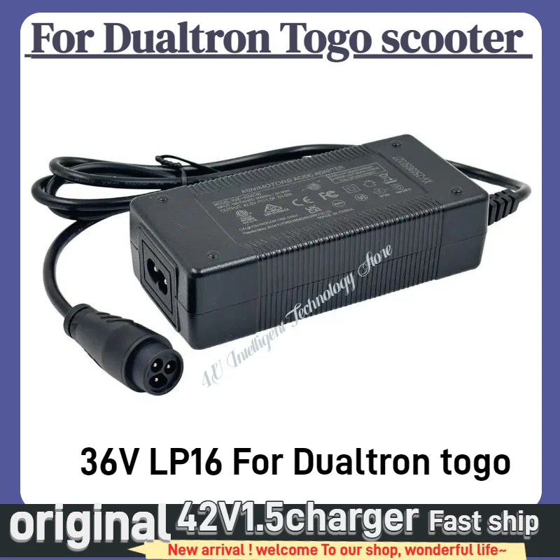 Original Minimotors 42V 1.5A Charger LP16 Connector for Dualtron Togo 36V Scooter- Standard Power